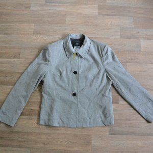 NWT The Limited Houndstooth Wool Button Blazer Black & White Size Large